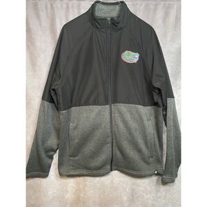 Men's Large Florida Gators FANATICS Durable‎ Black/Gray Raglan Full Zip Jacket